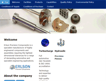 Tablet Screenshot of erlson.com